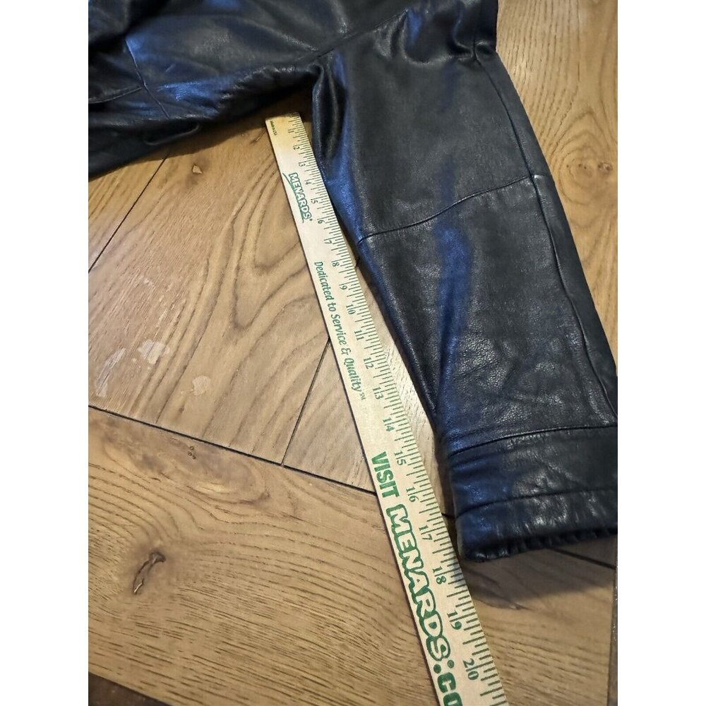 Wilsons The Leather Experts Womens Black Leather THINSULATE Button Jacket Sz M - Picture 14 of 14